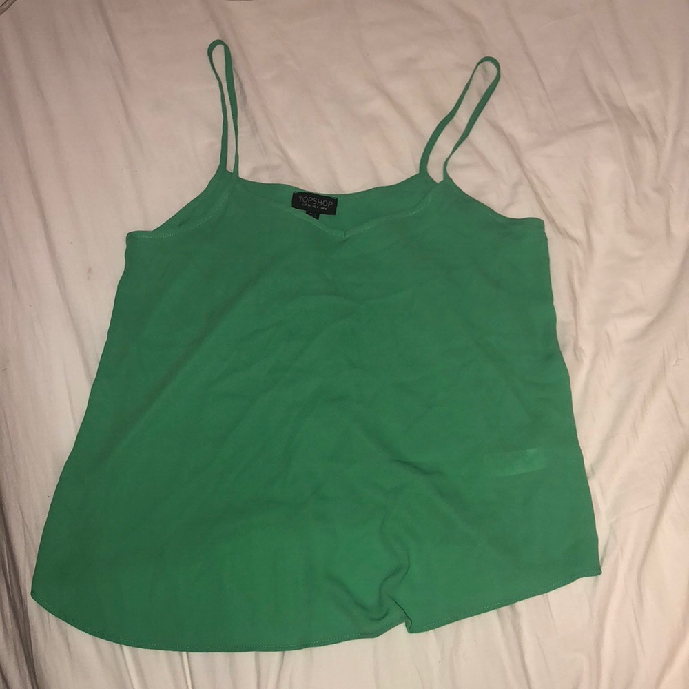 Topshop green tank top